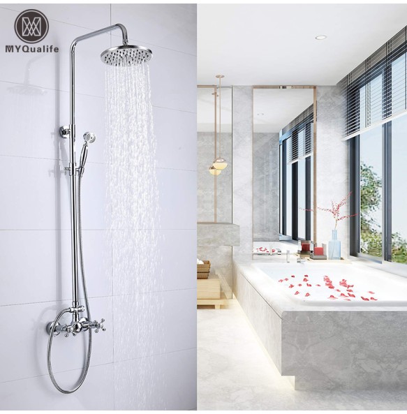 Wall Mount Shower Faucet Rainfall 8