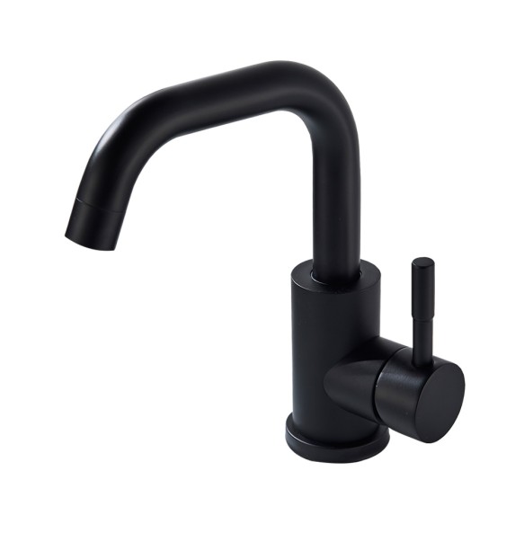 2024 New Black Basin Faucet Single Cold and Hot Bathroom Sink Tap Short Kitchen Mixer Can Rotatable