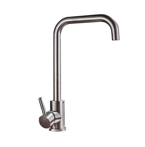 Stainless steel  Matte Kitchen Faucet  Deck  Sinks Faucet High Arch 360 Degree Swivel Cold Hot Mixer Water Tap