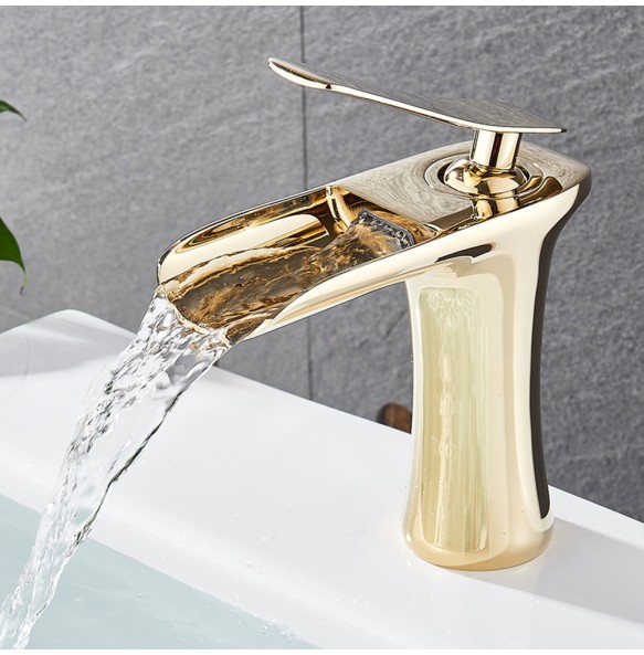 Luxurious Bathroom Basin Faucet Brass Deck Mounted White Mixer Taps Single Handle Hot Cold Water Mixer Tap