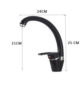 Simple Black Kitchen Faucet Hot and Cold Water Faucet Single Handle Mixer  Fast and Affordable Colorful  Faucet