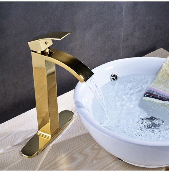 Promotion Brass Basin Faucet Tap Single Handle Countertop Bathroom Square Washing Basin Lavatory Sink Mixer Faucet