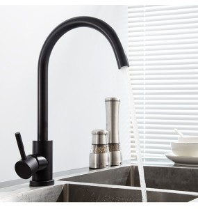 Stainless steel  Matte Kitchen Faucet  Deck  Sinks Faucet High Arch 360 Degree Swivel Cold Hot Mixer Water Tap