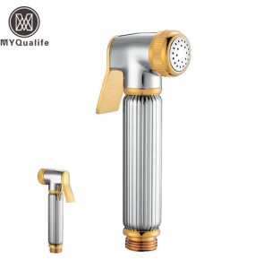 2024 New Chrome Golden Bidet Faucet Hand Held Sprayer Gun Bathroom Accessories Toilet Shower Head Bidet Sprayer Head