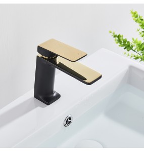 2024 New Luxury Black Deck Mounted Bathroom Basin Mixer Tap 6 Color Tap Basin Vessel Sink Faucet Hot Cold Water Faucet for Basin