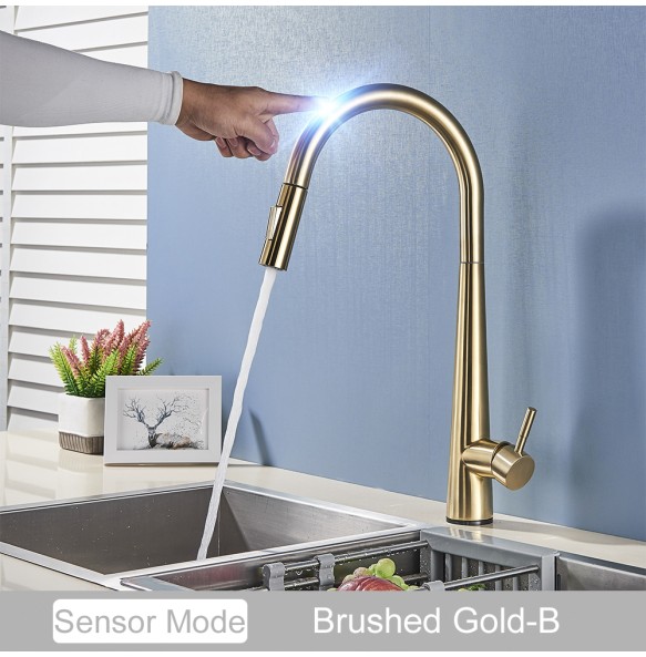 Pull Out Sensor Black Kitchen Faucet Sensitive Touch Control Faucet Mixer For Kitchen Touch Sensor Kitchen Mixer Tap