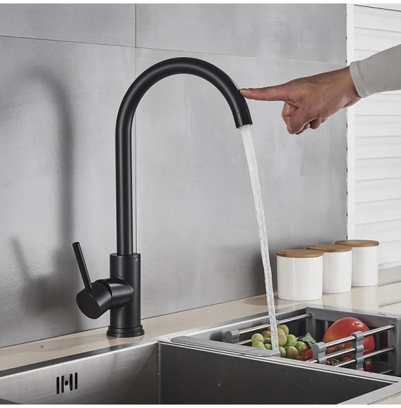 Pull Out Sensor Black Kitchen Faucet Sensitive Touch Control Faucet Mixer For Kitchen Touch Sensor Kitchen Mixer Tap