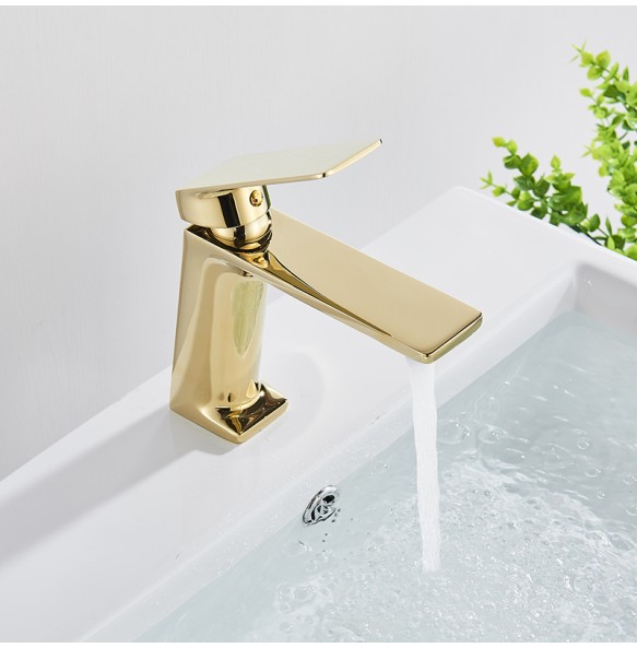 2024 New Luxury Black Deck Mounted Bathroom Basin Mixer Tap 6 Color Tap Basin Vessel Sink Faucet Hot Cold Water Faucet for Basin