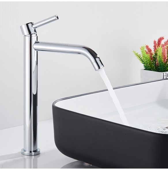 Black Deck Mounted Bathroom Basin Mixer Tap Basin Vessel Sink Faucet Hot Cold Water Faucet for Basin