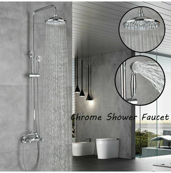 Wall Mount Shower Faucet Rainfall 8