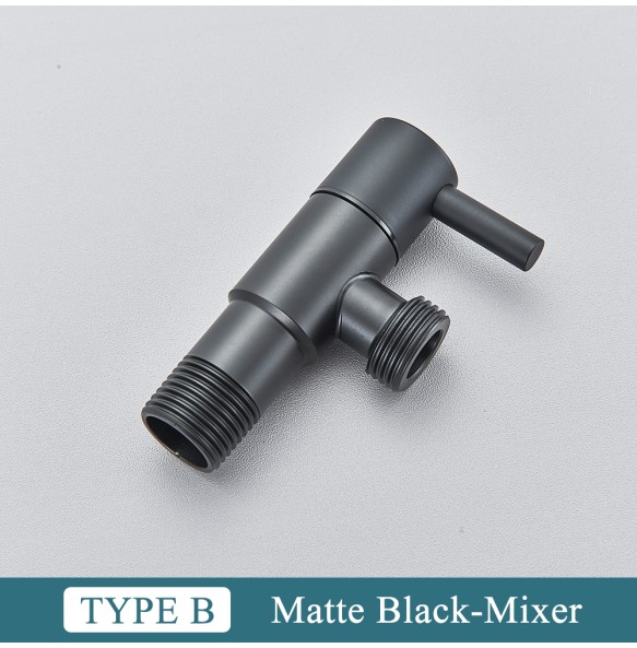 2024 New Black Bidet Sprayer Faucet Single Cold Water Stainless Steel Bathroom Toilet Tap Shattaf Valve Jet Set  Wall Mounted