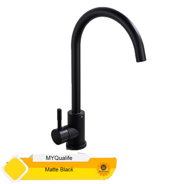 Stainless steel  Matte Kitchen Faucet  Deck  Sinks Faucet High Arch 360 Degree Swivel Cold Hot Mixer Water Tap