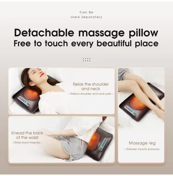 Electric Massage Mattress Vibrating Heating Massager Cushion For Neck Back Foot Full Body Pain Stress Relief Body Relax