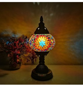 Rechargeable Turkish mosaic table Lamp vintage art deco Handcrafted lamparas de mesa Glass romantic bed light con mosaicos