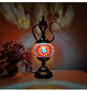 Turkish Mosaic Table Lamp Vintage Art Deco Handcrafted Lamparas De Mesa Mosaic Glass Romantic Bed Light Lamparas Con Mosaicos