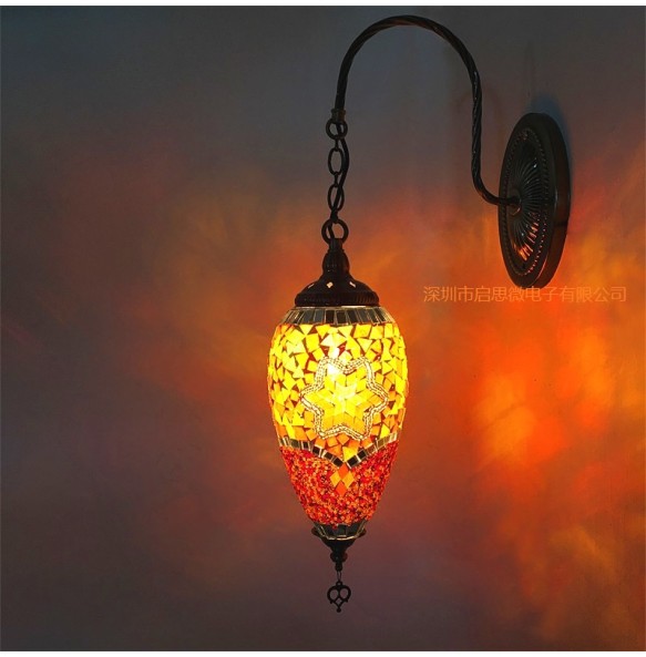 E14 Turkish Mosaic Wall Lamps Luminaria Applique Murale Intérieur Led Lampara Bedroom Living Room Balcony Aisle Decor Light