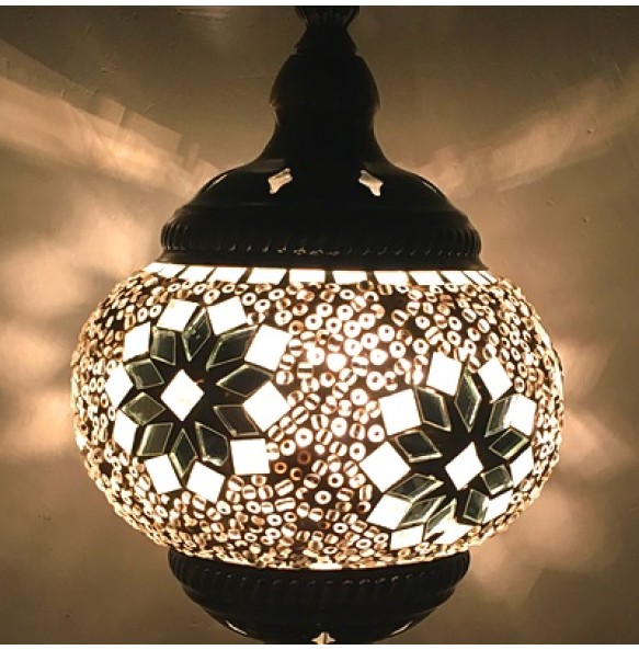 E14 Hand-inlaid Glass Mosaic Bedroom Living Room Decorative Table Lamps of Mediterranean Style Turkish Lamps