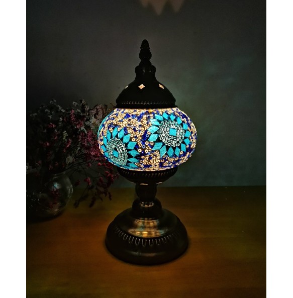 DIY Turkish Mosaic Light Material Package Handmade Table Lamp Design Lovers Parent-child Glass Night Lampara Birthday Gift