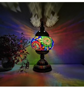 DIY Turkish Mosaic Light Material Package Handmade Table Lamp Design Lovers Parent-child Glass Night Lampara Birthday Gift