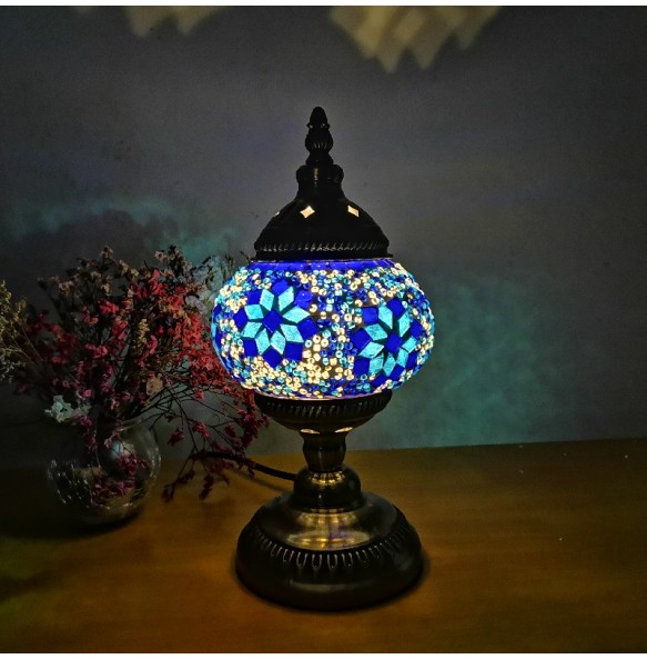 DIY Turkish Mosaic Light Material Package Handmade Table Lamp Design Lovers Parent-child Glass Night Lampara Birthday Gift