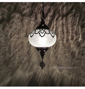 Big size Mediterranean style Art Deco Turkish ice-cracked Pendant Lamp  Vintage Exotic Restaurant Hotel Bar Cafe Decoration