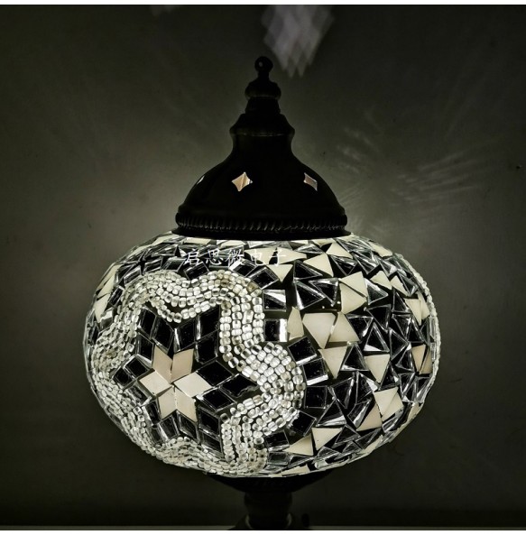 Big Size Turkish mosaic table Lamp vintage art deco Handcrafted lamparas de mesa mosaic Glass romantic bed light lamparas con