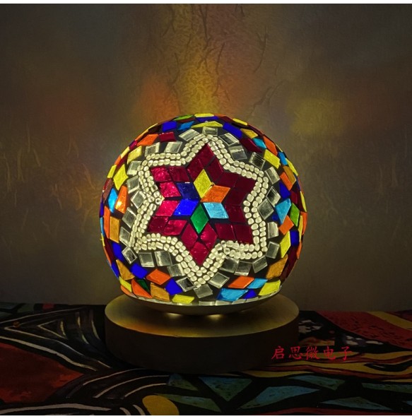 DIY Turkish Mosaic Light Material Package Handmade Night Lamp Design Lovers Parent-child Glass Package Paste Birthday Gift