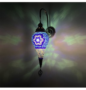 Turkish Balloon Mosaic Wall Lamp Handcrafted Glass Luminaria Led Light Corridor Sofa Background Lighting Home Room Decor Lampe