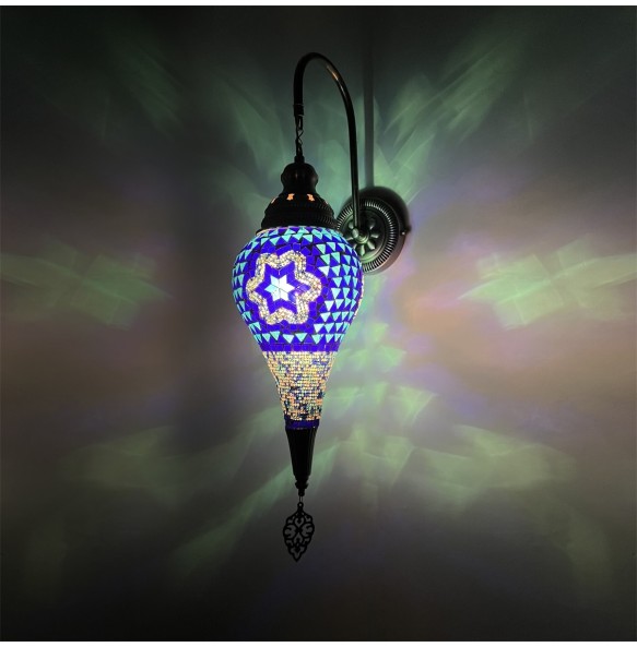 Turkish Balloon Mosaic Wall Lamp Handcrafted Glass Luminaria Led Light Corridor Sofa Background Lighting Home Room Decor Lampe