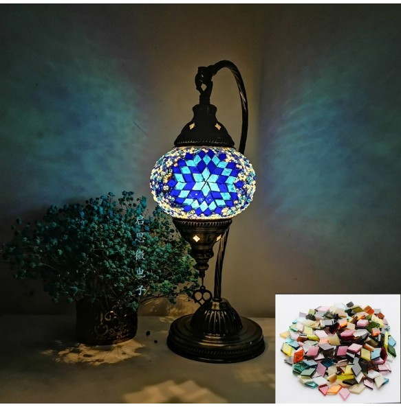 DIY Turkish Mosaic Swan Table Light Material Package Handmade Night Lamp Lovers Parent-child  Birthday Gift Lampe De Chevet