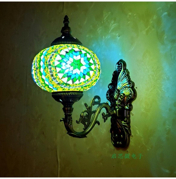 Big Size Turkish Mosaic Wall Lamps Luminaria Applique Murale Intérieur Led Lampara Bedroom Living Room Balcony Aisle Decor Light