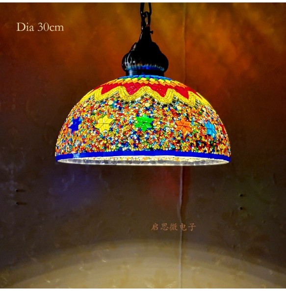 Newest Style Turkey Ethnic Customs Handmade Lamp Romantic Cafe Restaurant Bar Tree Pendant Light Hanging Light Home Lighting