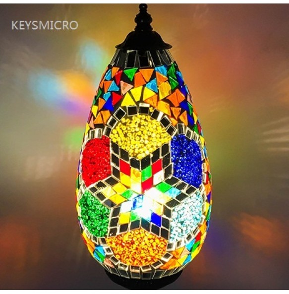 2 Heads Turkish Mosaic Wall Lamps Handmade Luminaria Applique Murale Intérieur Led Lampara Bedroom Balcony Aisle Decor Light