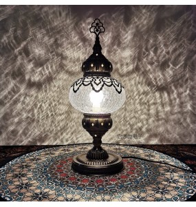 Big Size Creative Holiday Retro ice-cracked Table Lamps Clear Turkish Lamp Night Light Bedroom Desk Lighting Home Decoration