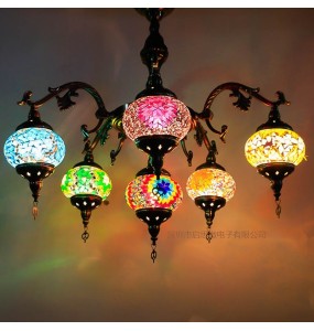 Mosaic LED Pendant Lights Dining Table Kitchen Bedroom Foyer Living Room Hotel Restaurant Coffee Hall Studyroom Indoor Home Lamp