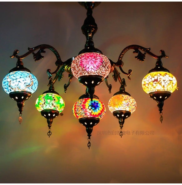 Mosaic LED Pendant Lights Dining Table Kitchen Bedroom Foyer Living Room Hotel Restaurant Coffee Hall Studyroom Indoor Home Lamp