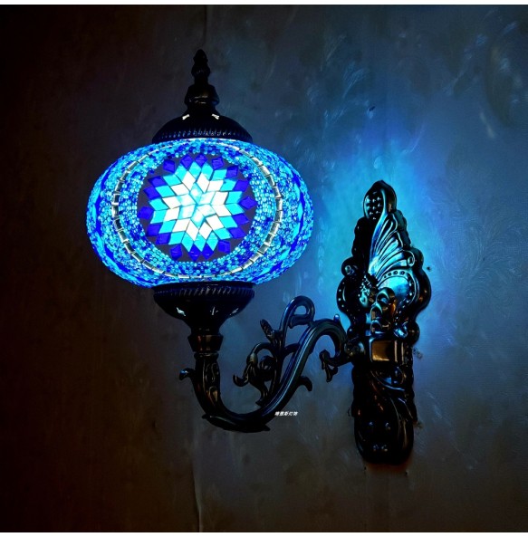 Big Size Turkish Mosaic Wall Lamps Luminaria Applique Murale Intérieur Led Lampara Bedroom Living Room Balcony Aisle Decor Light