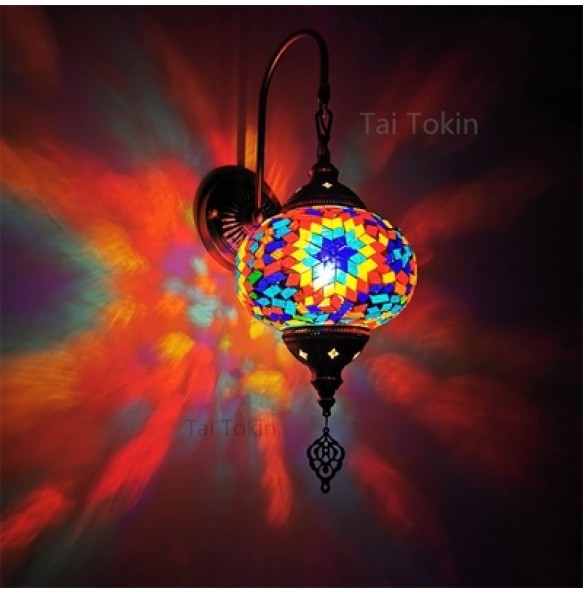 Turkish Mosaic Wall Lamps Handmade Luminaria Applique Murale Intérieur Led Lampara Bedroom Living Room Balcony Aisle Decor Light