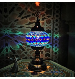 Newest Turkish mosaic table Lamp vintage art deco Handcrafted lamparas de mesa Glass romantic bed light lamparas con mosaicos