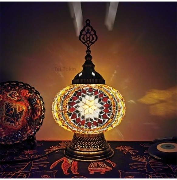 Turkish Led Table Light Bedroom Decoration Abajur Para Quarto Mosaic Glass Lampara De Noche Dormitorio Desk Lamp Nightlights