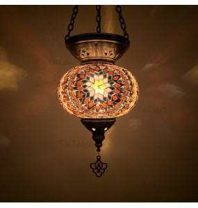 Big Size Turkish Mosaic Pendant Lamp Vintage Deco Handcrafted Lampe De Mesa Glass Romantic Light Lamparas Colgantes Para Techo