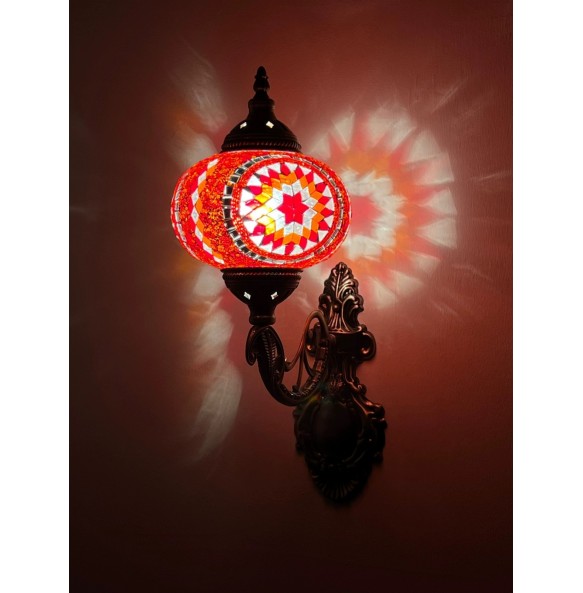 New Turkish Mosaic Wall Lamp Handcrafted Glass Luminaria Led Wall Light Corridor Sofa Background Lighting Home Room Decor Lampe