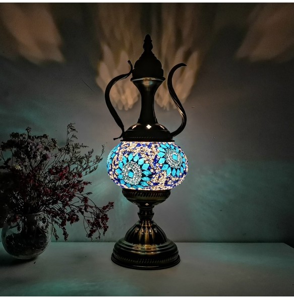 Newest E14 Hand-inlaid Glass Morocco Style Mosaic Light Bedroom Living Room Decorative Table Lamp Turkish Lampe