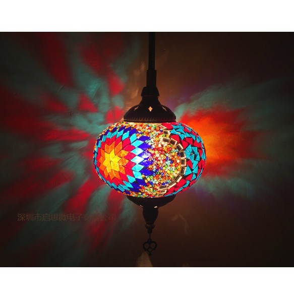 Newest style Turkish ethnic customs handmade Mosaic lamp romantic cafe restaurant bar tree Pendant light bar Pendant lamp