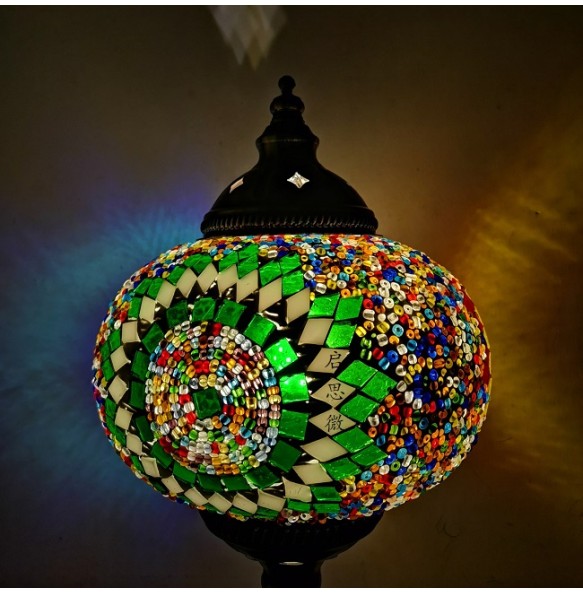 Turkish Mosaic Wall Lamp Handcrafted Glass Luminaria Led Wall Light Corridor Sofa Background Lighting Home Room Decor Lampe