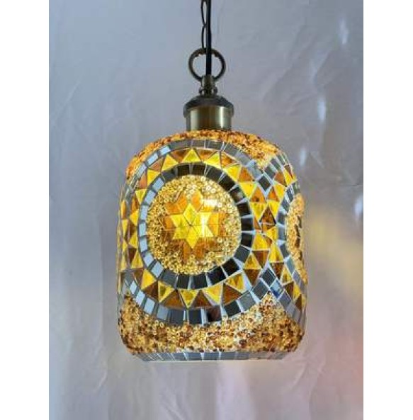 New Turkish Mosaic Pendant Lamp Vintage Art Deco Handcrafted Lampe De Mesa Glass Romantic Light Lamparas Colgantes Para Techo