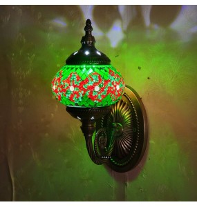 New Turkish Mosaic Wall Lamp Handcrafted Glass Luminaria Led Wall Light Corridor Sofa Background Lighting Home Room Decor Lampe