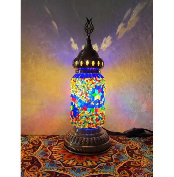 Turkish Mosaic Table Lamp Vintage Art Deco Handcrafted Lamparas De Mesa Mosaic Glass Bed Light Lamparas Con Mosaicos Night Light