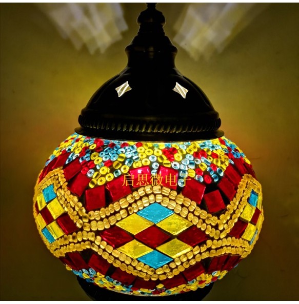 Newest Mediterranean Style Art Deco Turkish Mosaic Pendant Lamp Handcrafted Mosaic Glass Romantic Pendant Light