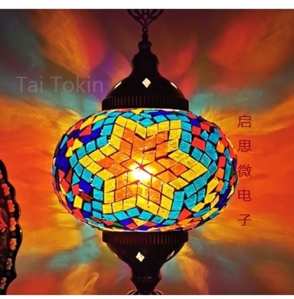 Big Size Turkish Mosaic Table Lamp Vintage Art Deco Handcrafted Lamparas De Mesa Ball Glass Romantic Bed Light Led Night Lampe